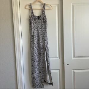 Vintage 90s Y2K Rabbit Jr. Grunge Ditsy Floral Midi Maxi Dress Size XS